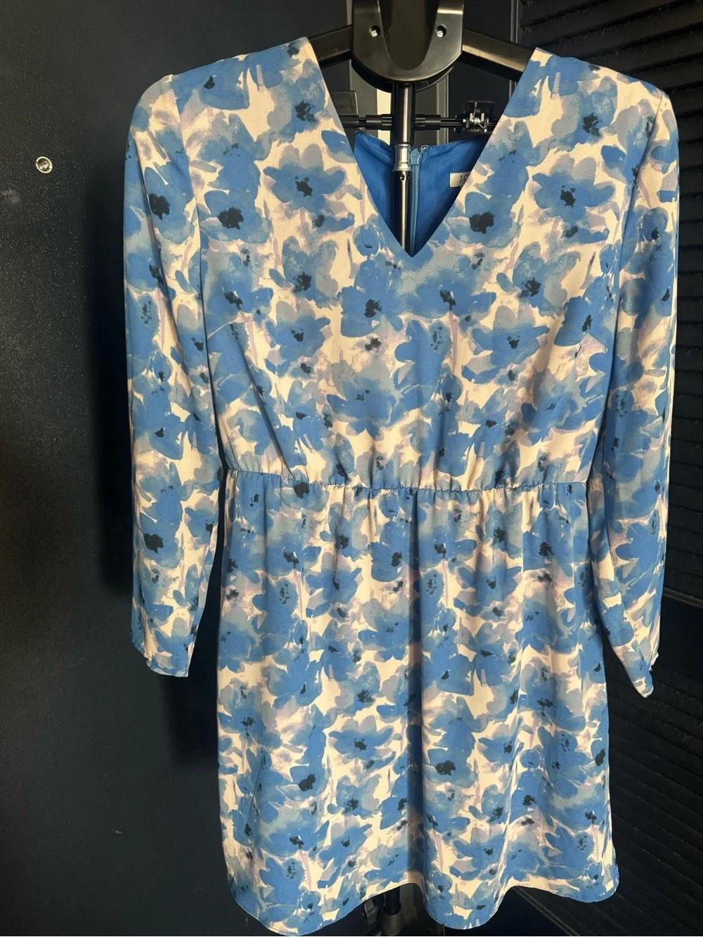 J.Crew Blue Floral Empire Waist Dress Size 6
